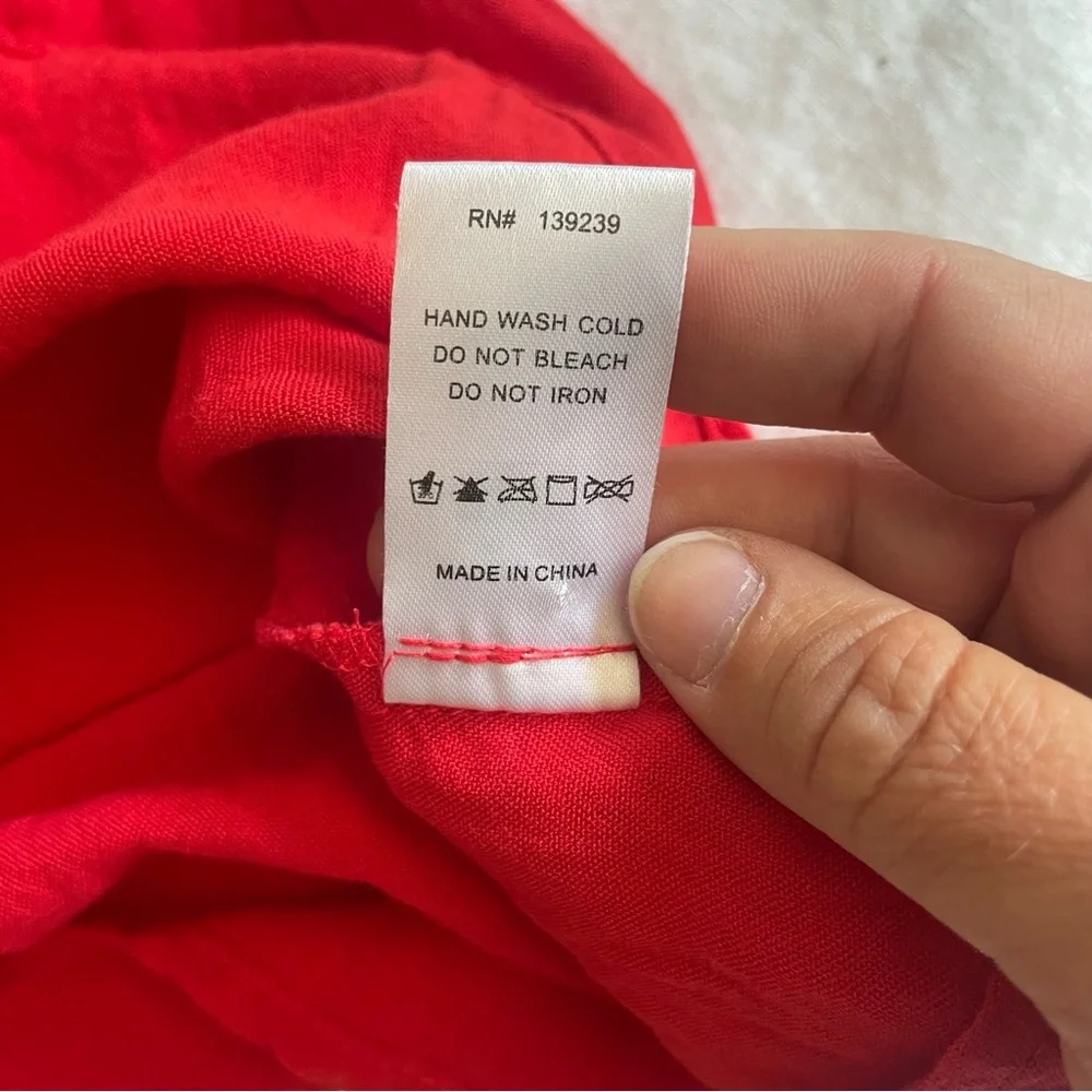 Tuckernuck Pomander Place Dutton Eyelet Sleeveless Mini Dress in Poppy Red - Picture 12 of 15